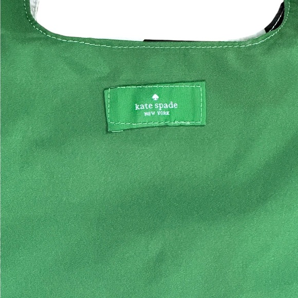 Kate Spade Reversible Tote Black & White Polka Dot / Green Bag - Picture 6 of 7